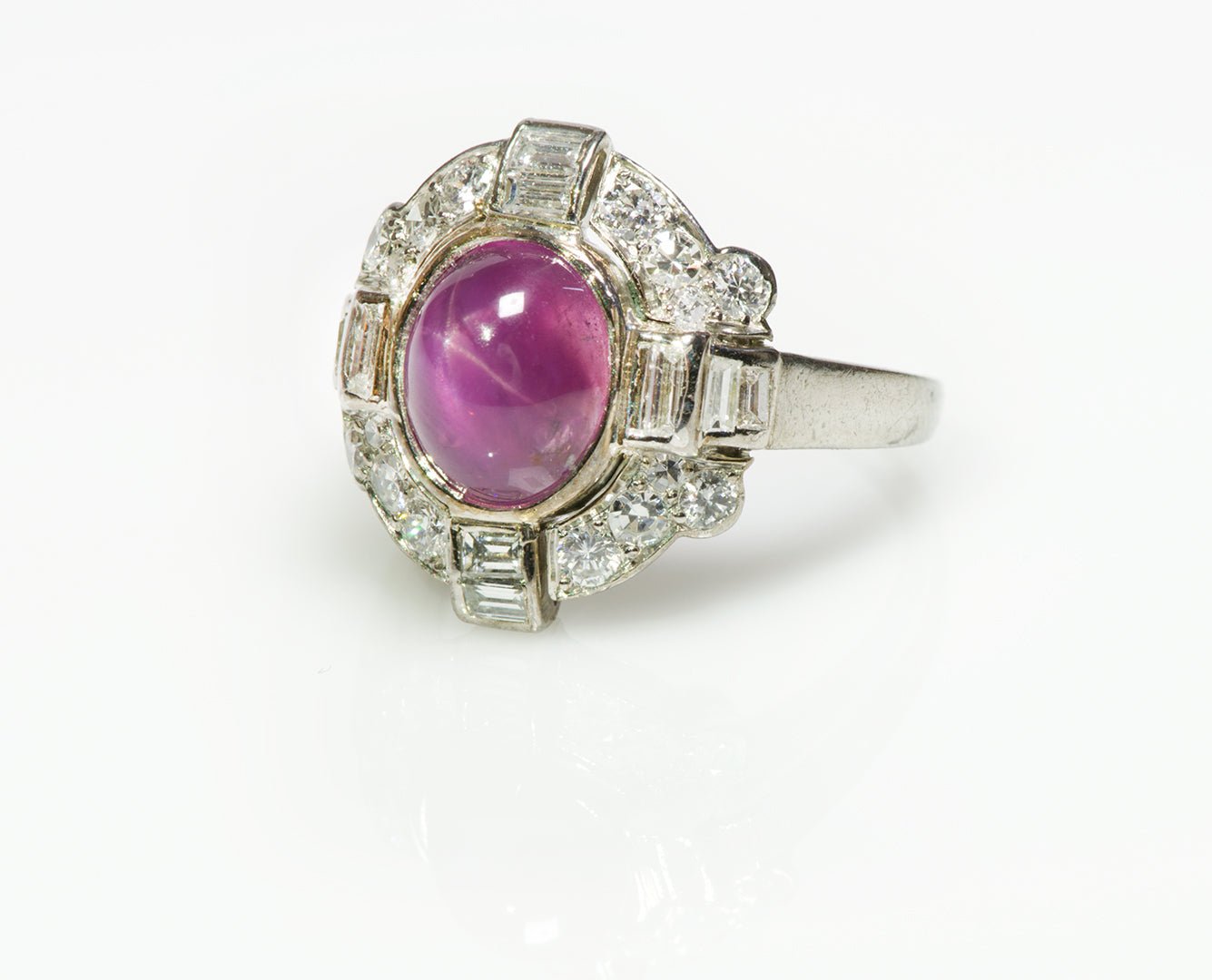 Pink Star Sapphire set in 18ct Gold Ring - Helen Elizabeth Jewellery