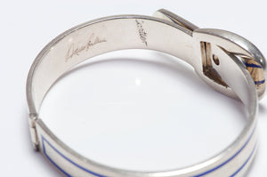 Cartier by Antonio Fallaci Enamel Sterling Silver Bracelet