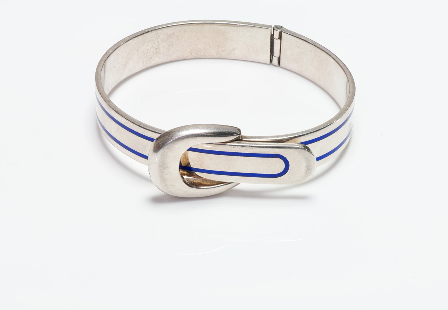 Cartier by Antonio Fallaci Enamel Sterling Silver Bracelet