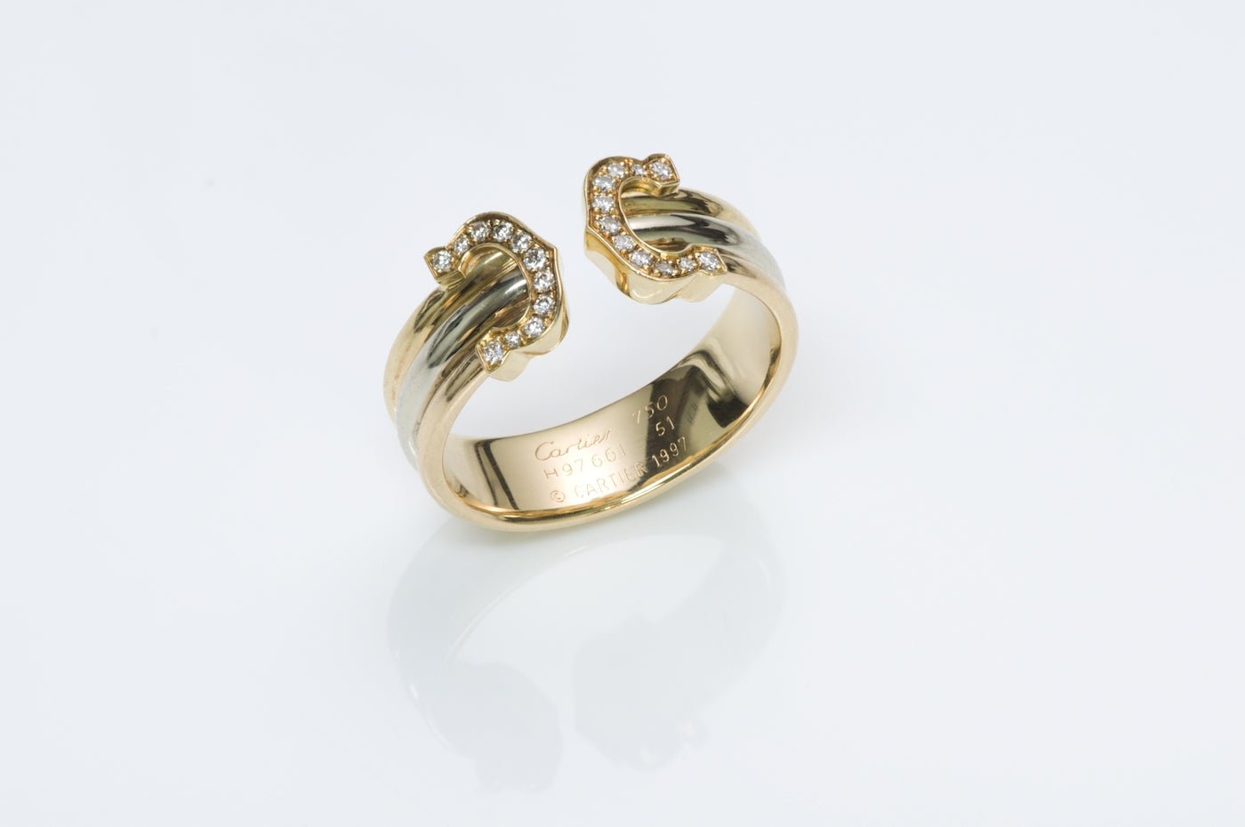Cartier CC Gold Diamond Ring