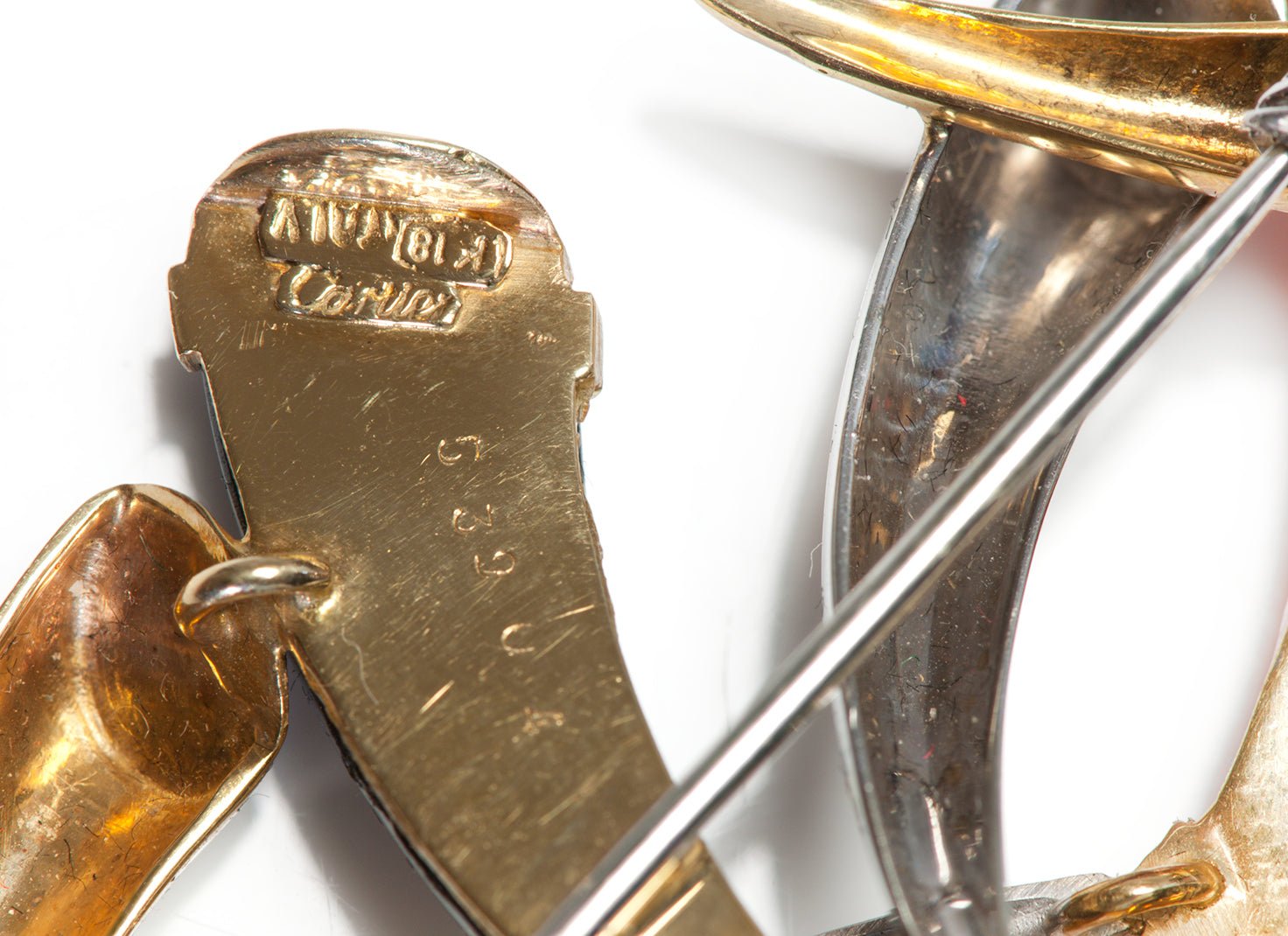 Cartier Enamel 18K Gold Pendant Brooch