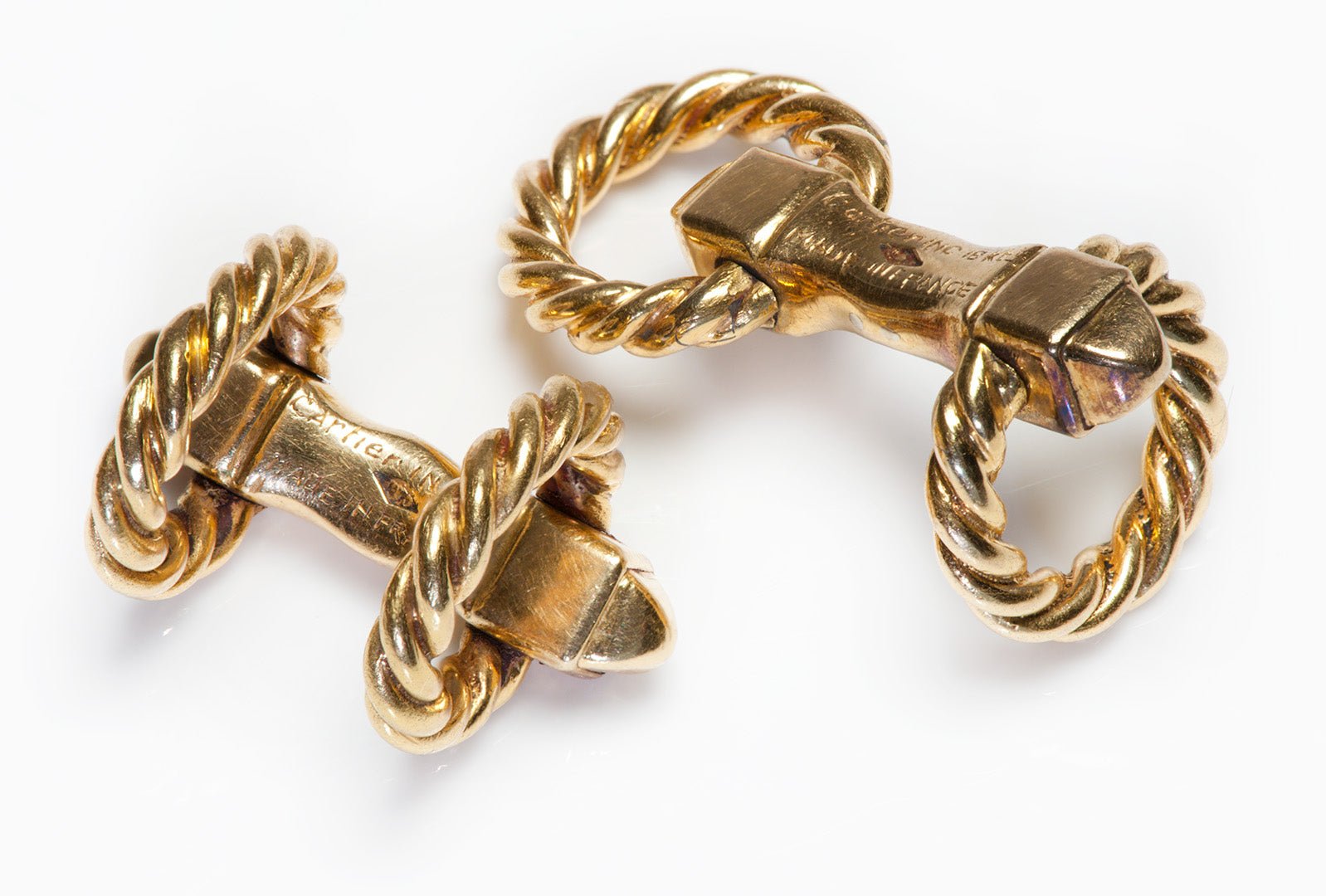 Cartier France 18K Gold Cufflinks - DSF Antique Jewelry