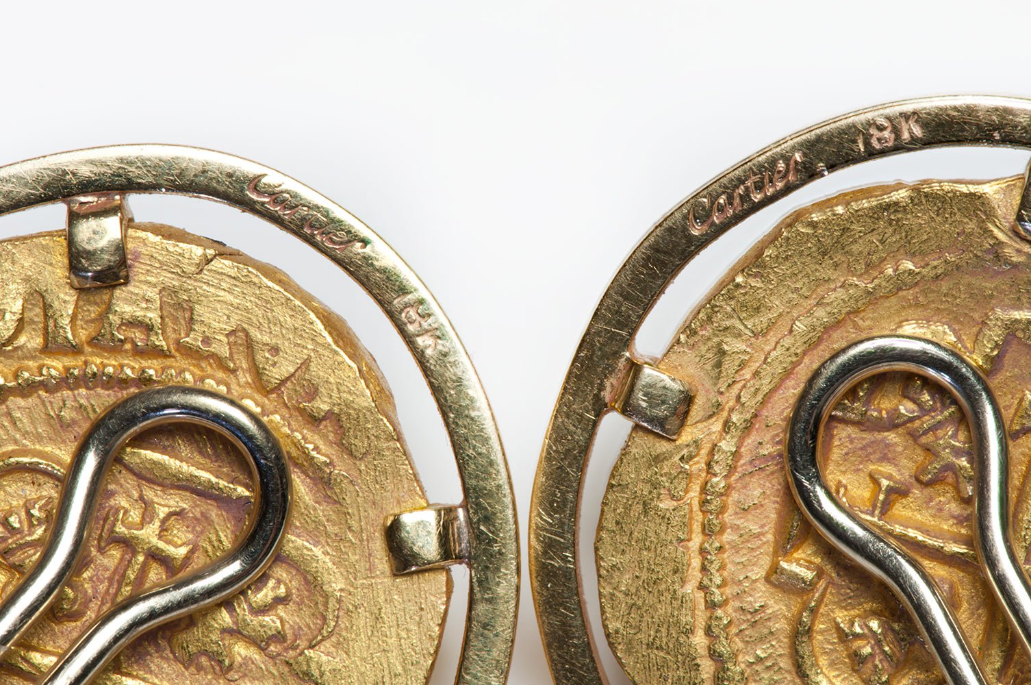 Cartier Gold Ancient Coin Earrings - DSF Antique Jewelry