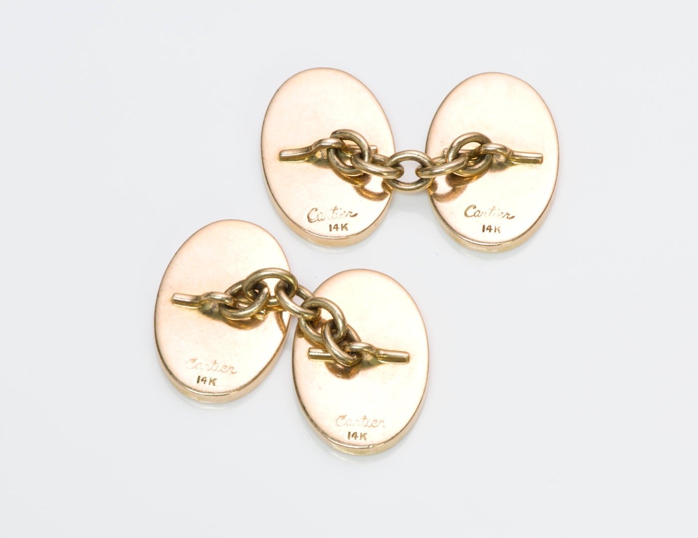 Cartier Gold Enamel Flag Cufflinks - DSF Antique Jewelry