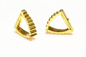 Cartier Gold Fluted Stirrup Cufflinks
