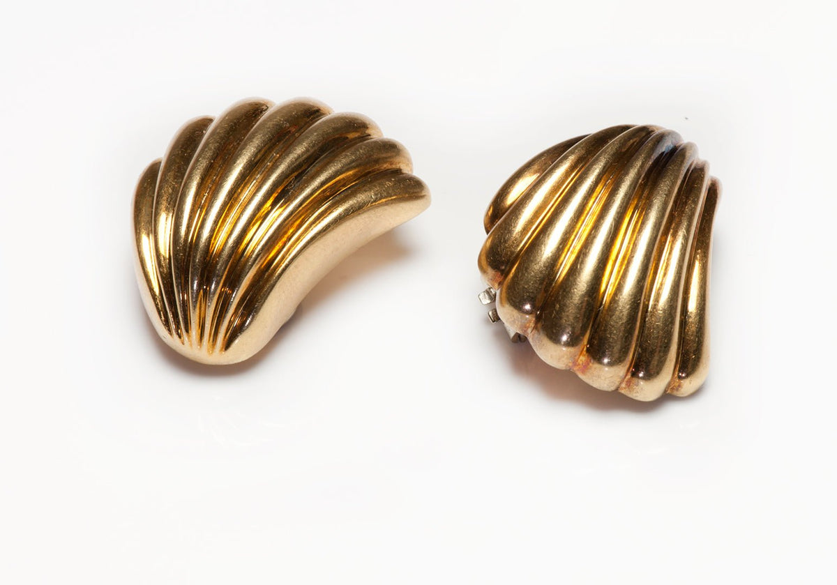 Cartier Gold Shell Earrings