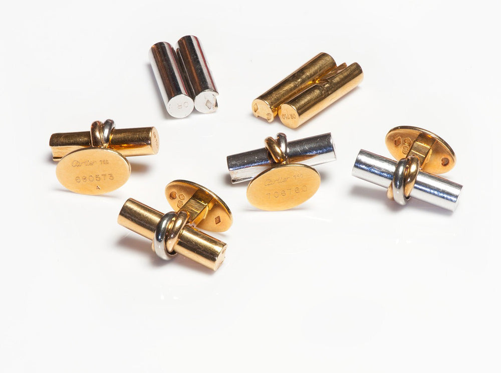 Cartier Interchangeable Cufflinks with Matching Interchangeable Studs