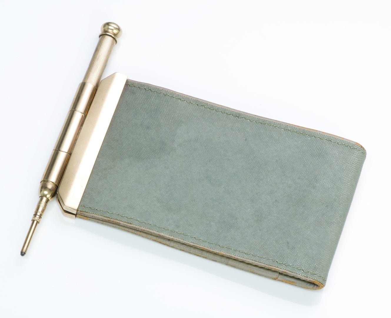 Cartier London Gold Notepad & Pencil - DSF Antique Jewelry
