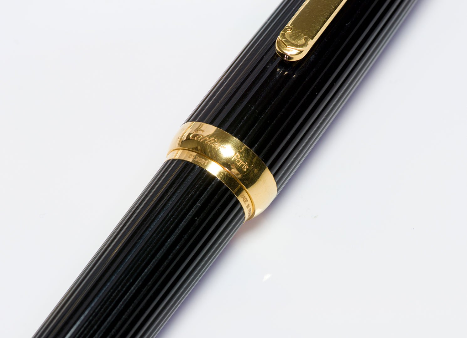 Cartier Louis Black Composite Gold Plated Ball Pen