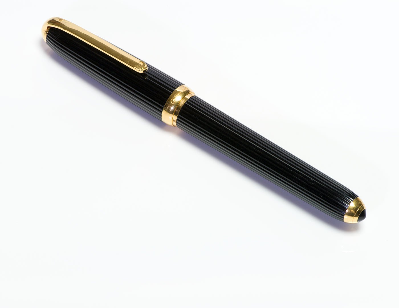 Cartier Louis Black Composite Gold Plated Ball Pen - DSF Antique Jewelry