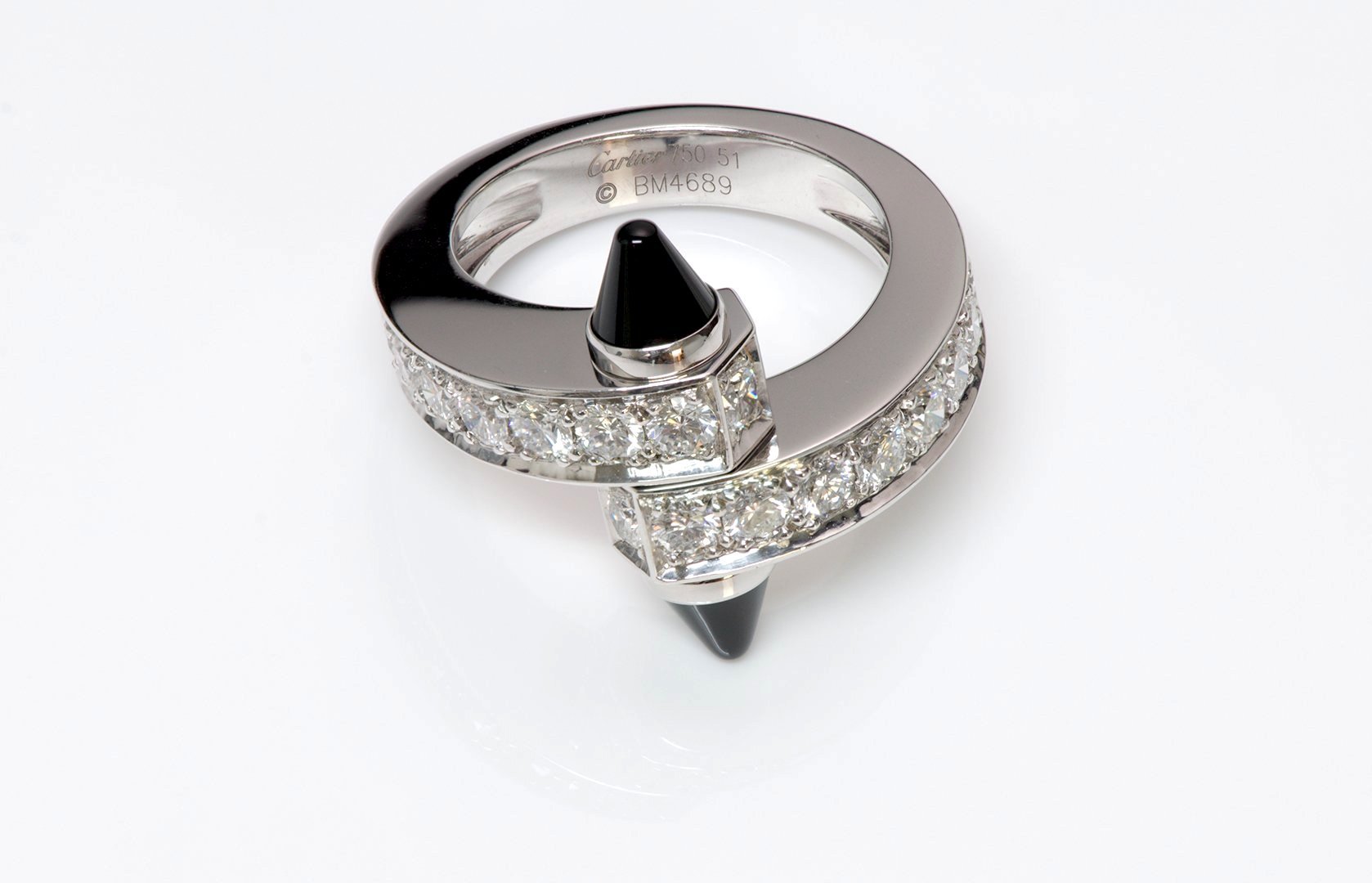 Cartier Menotte 18K Gold Diamond Ring - DSF Antique Jewelry
