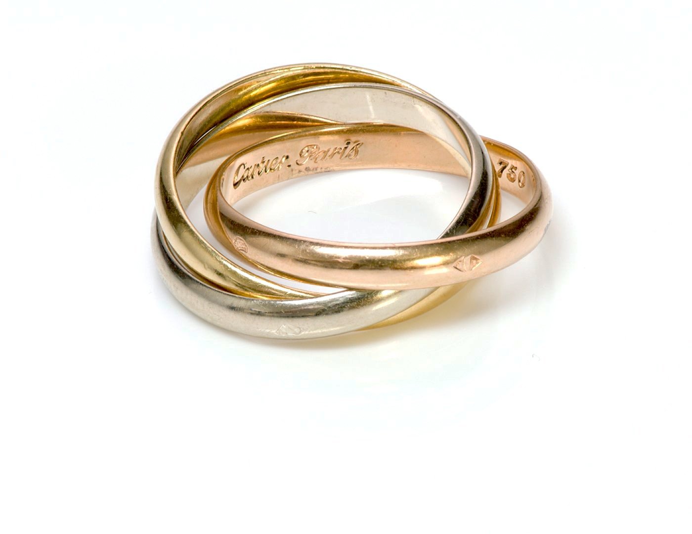 Cartier Paris Trinity 18K Gold Ring Band