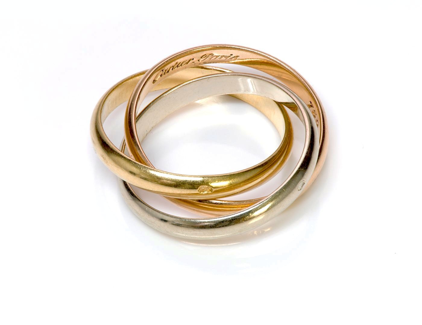 Cartier Paris Trinity 18K Gold Ring Band