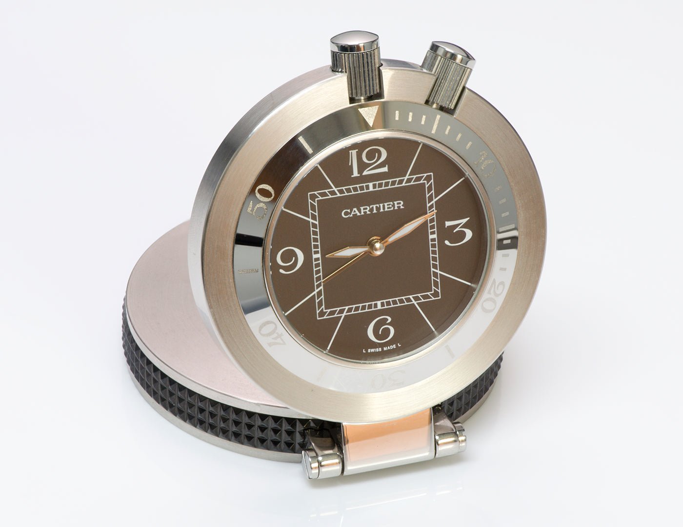 Cartier Pasha Alarm Travel Clock Pocket Watch Ref. 2876