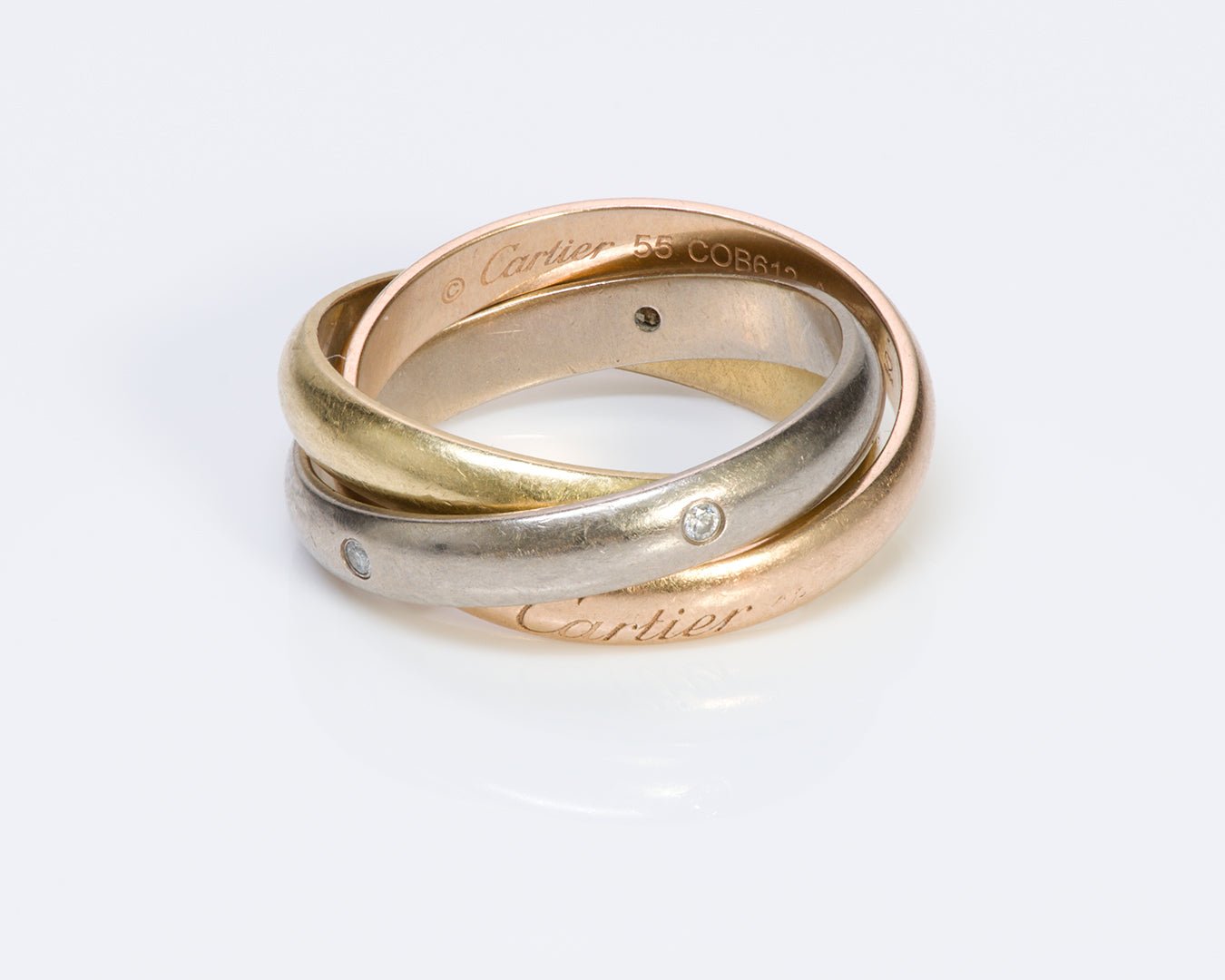 Cartier Trinity 18K Gold Diamond Ring Band
