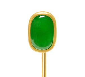 Cartier Jade 18K Yellow Gold Stick Pin