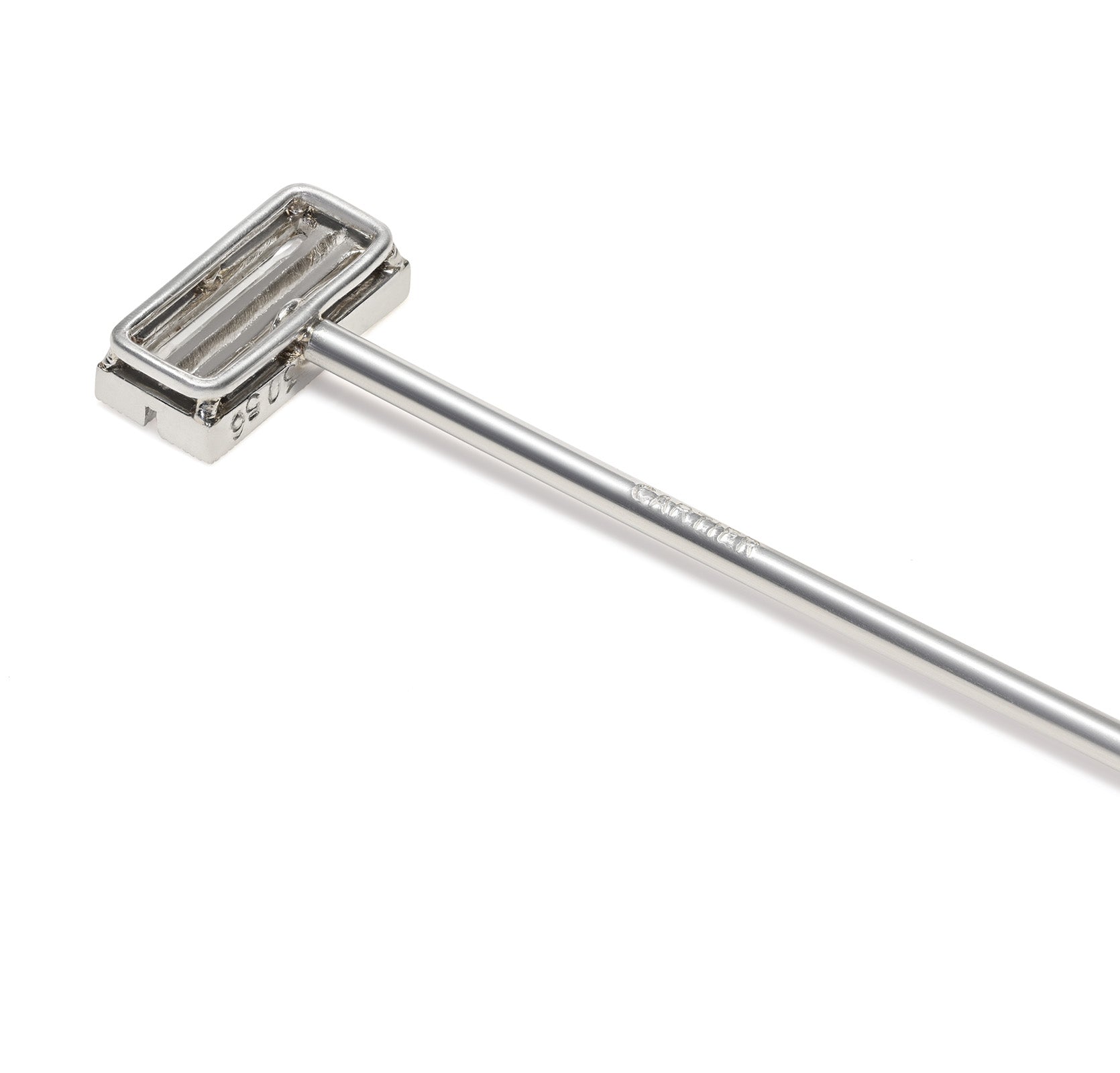 Cartier Art Deco Platinum Diamond Stick Pin – Double Baguette Design