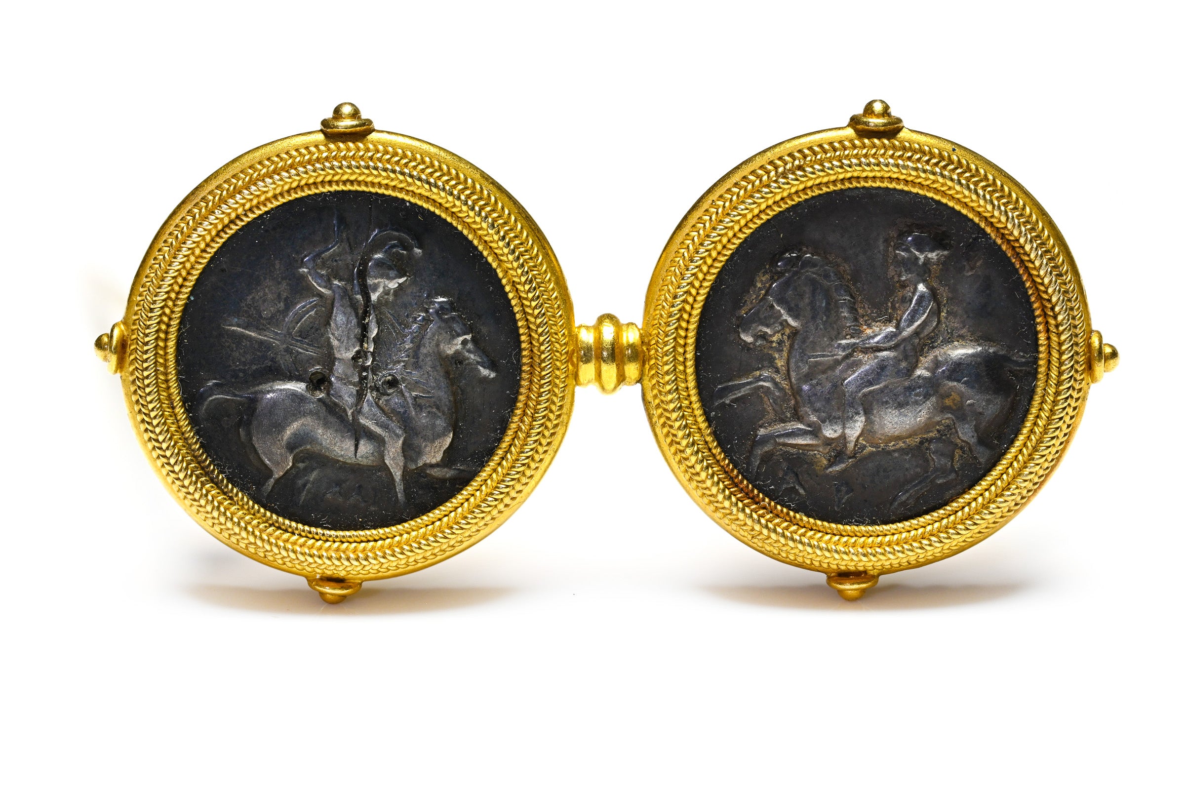 Castellani – Archaeological Revival Gold and Ancient Coin Brooch