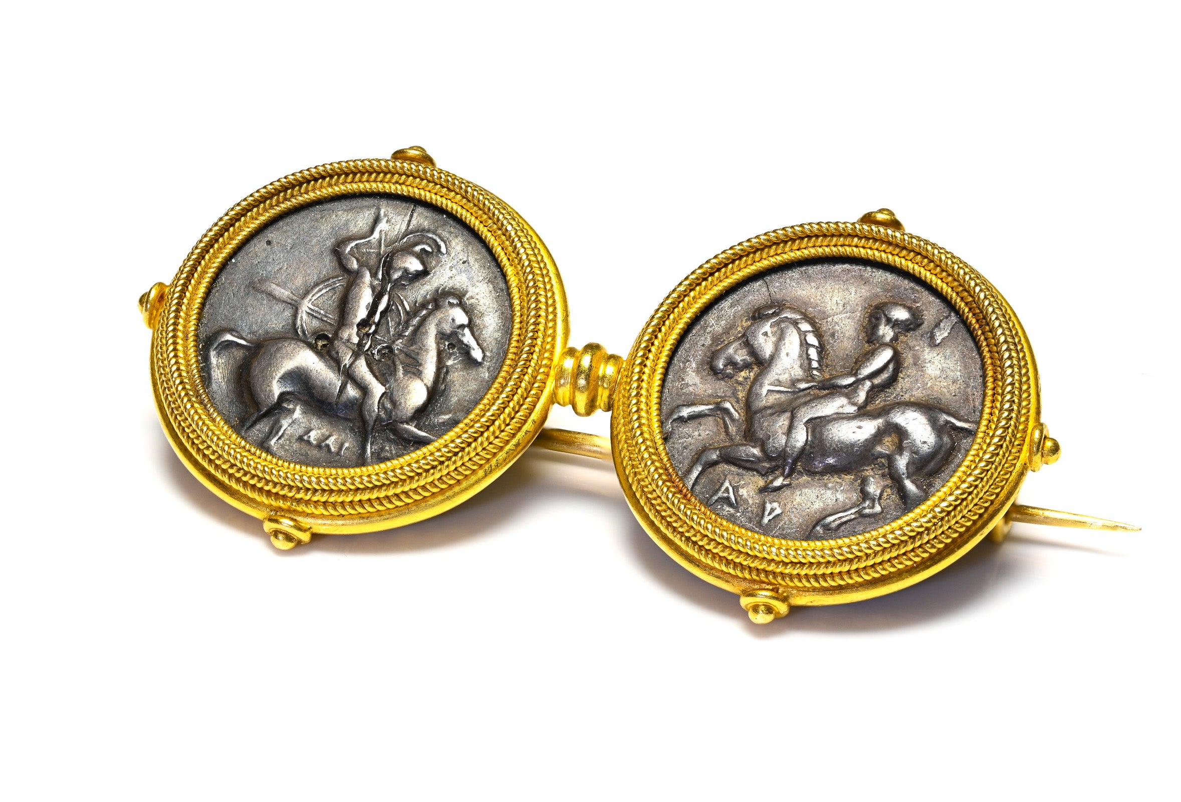 Castellani – Archaeological Revival Gold Ancient Coin Brooch