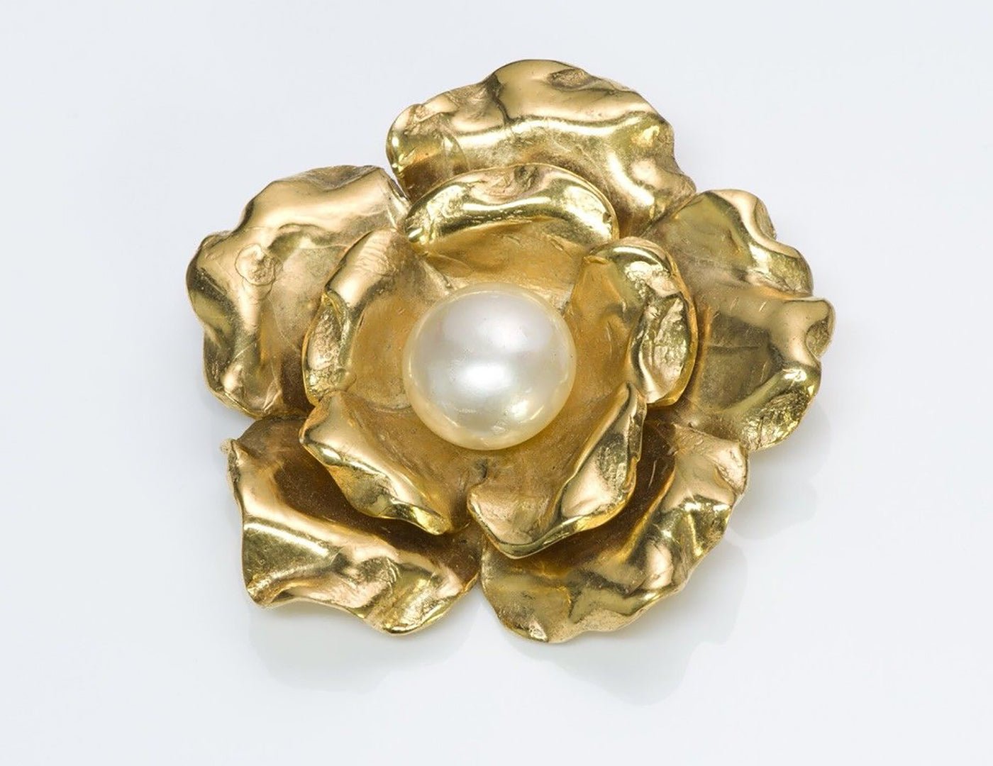 Chanel 1960’s Camellia Pearl Pendant/Brooch
