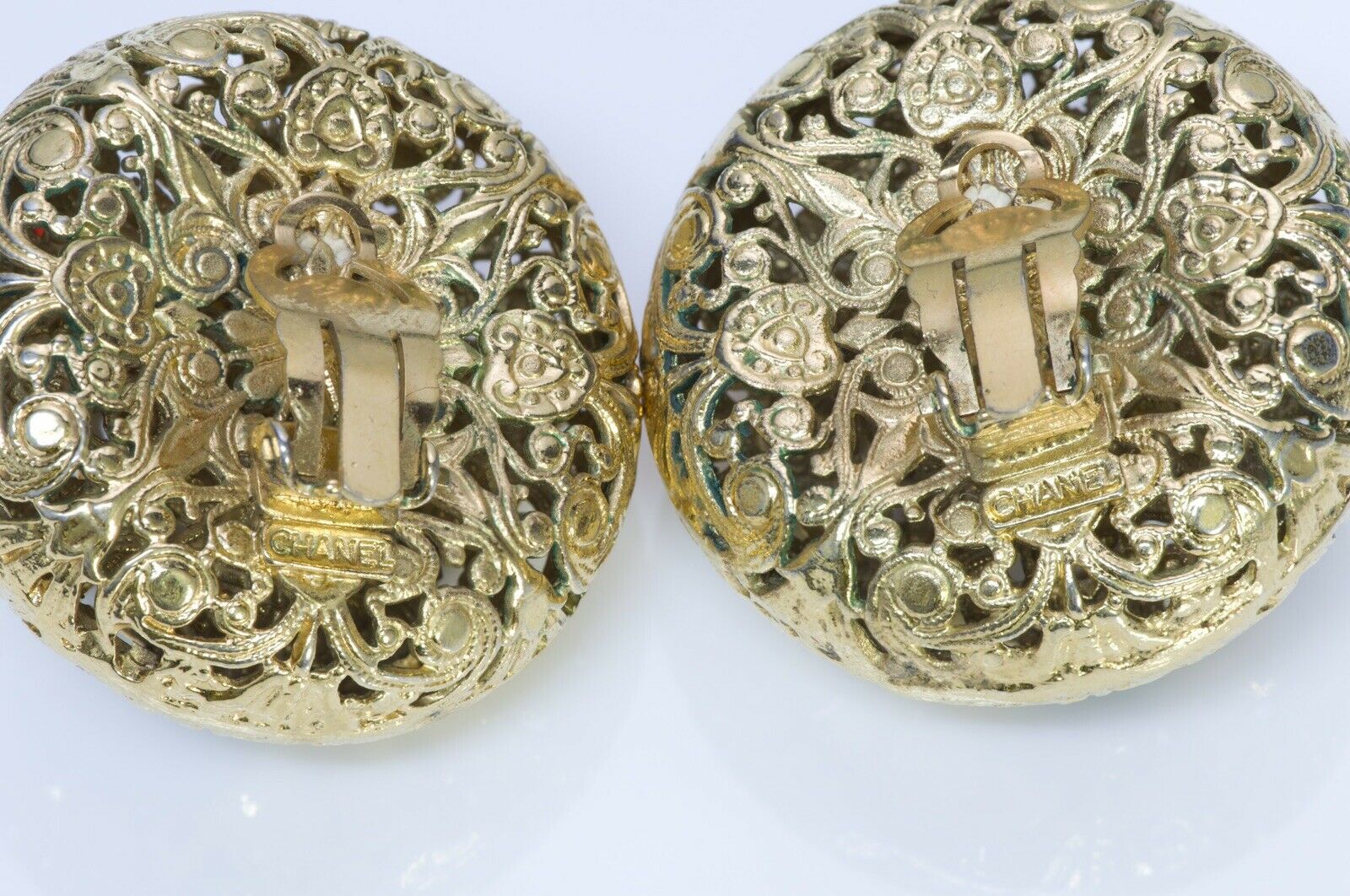 CHANEL 1960’s Maison Gripoix Glass Pearl Filigree Earrings