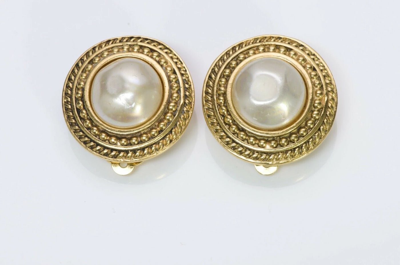Chanel 1980’s Baroque Pearl Earrings
