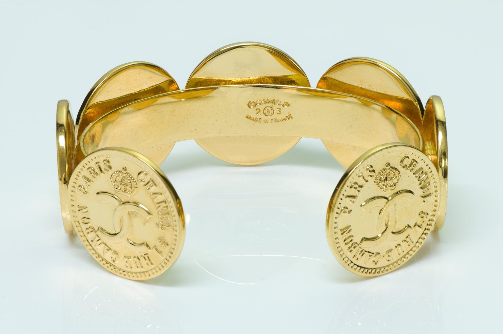 Chanel 1980’s Coco Mademoiselle Coin Cuff Bracelet