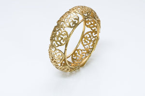 Chanel 1980’s Filigree CC Bangle Bracelet