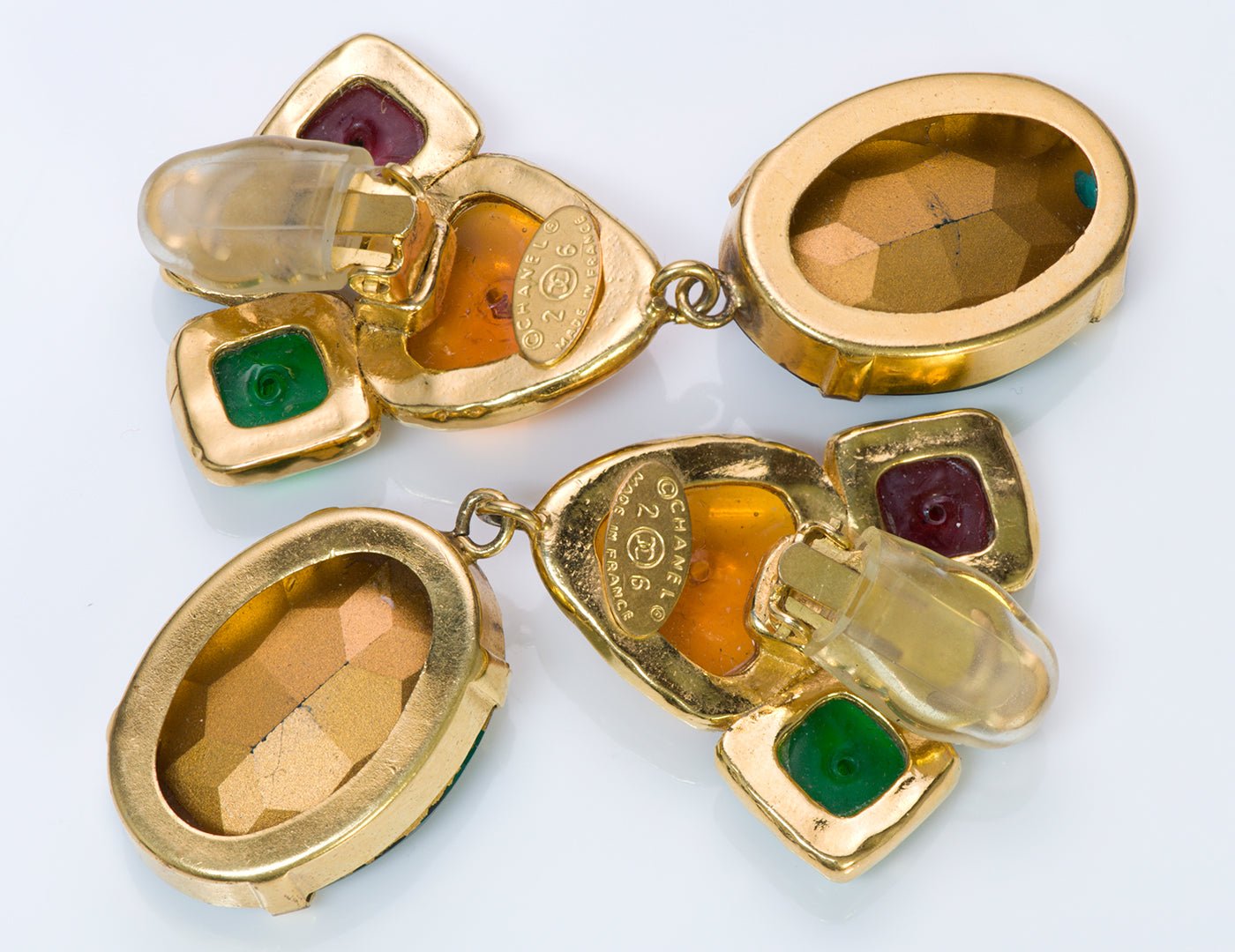 Chanel 1980's Gripoix Crystal Drop Earrings - DSF Antique Jewelry