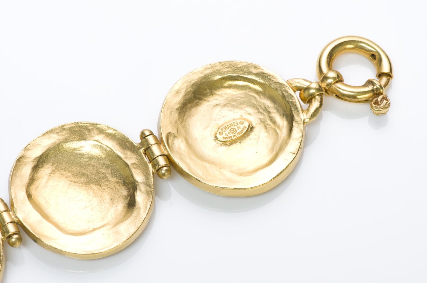 Chanel 1994 Gold Plated CC Coin Bracelet