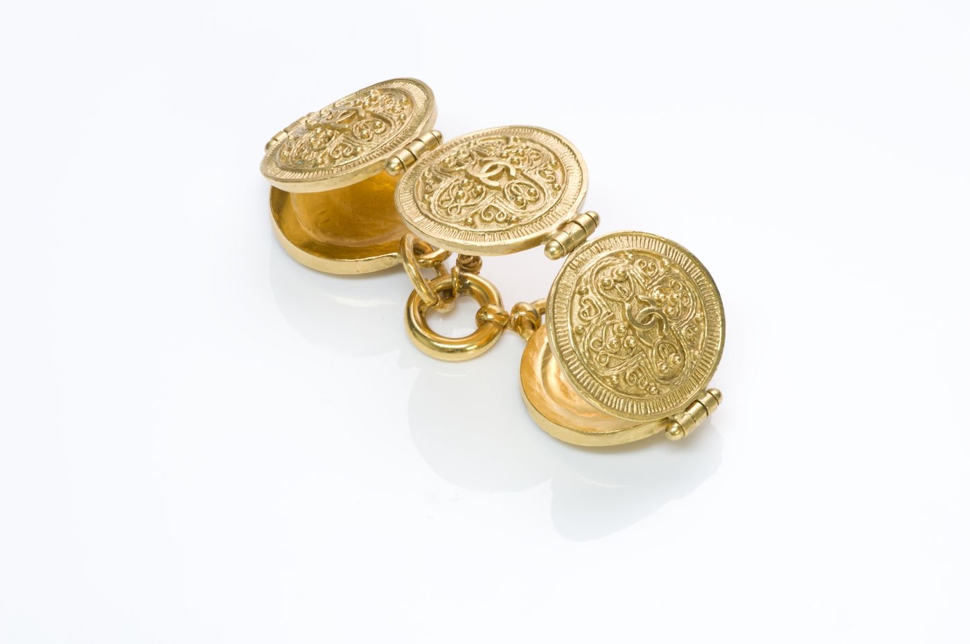 Chanel 1994 Gold Plated CC Coin Bracelet