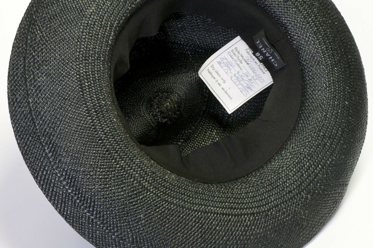 CHANEL 2006 Black Straw Women’s Fedora Hat