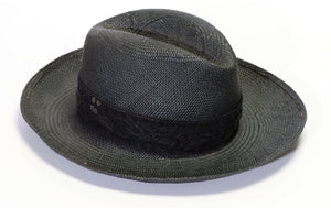 CHANEL 2006 Black Straw Women’s Fedora Hat