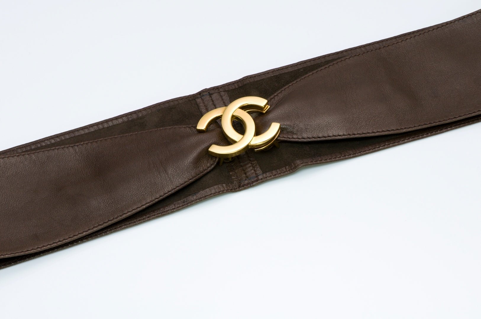 Chanel Brown Leather Belt - DSF Antique Jewelry
