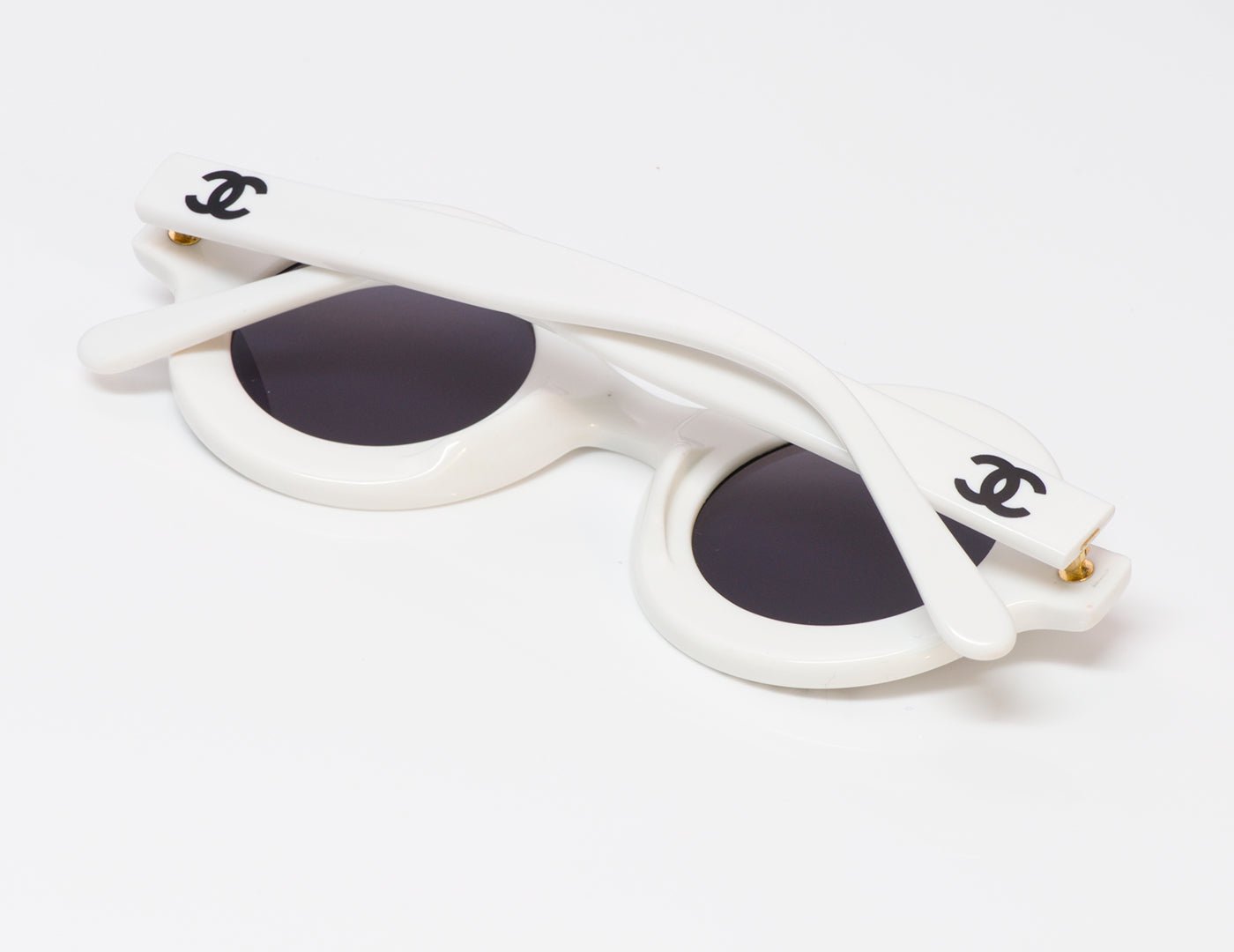 Chanel CC 1993 White Round 01945 Sunglasses