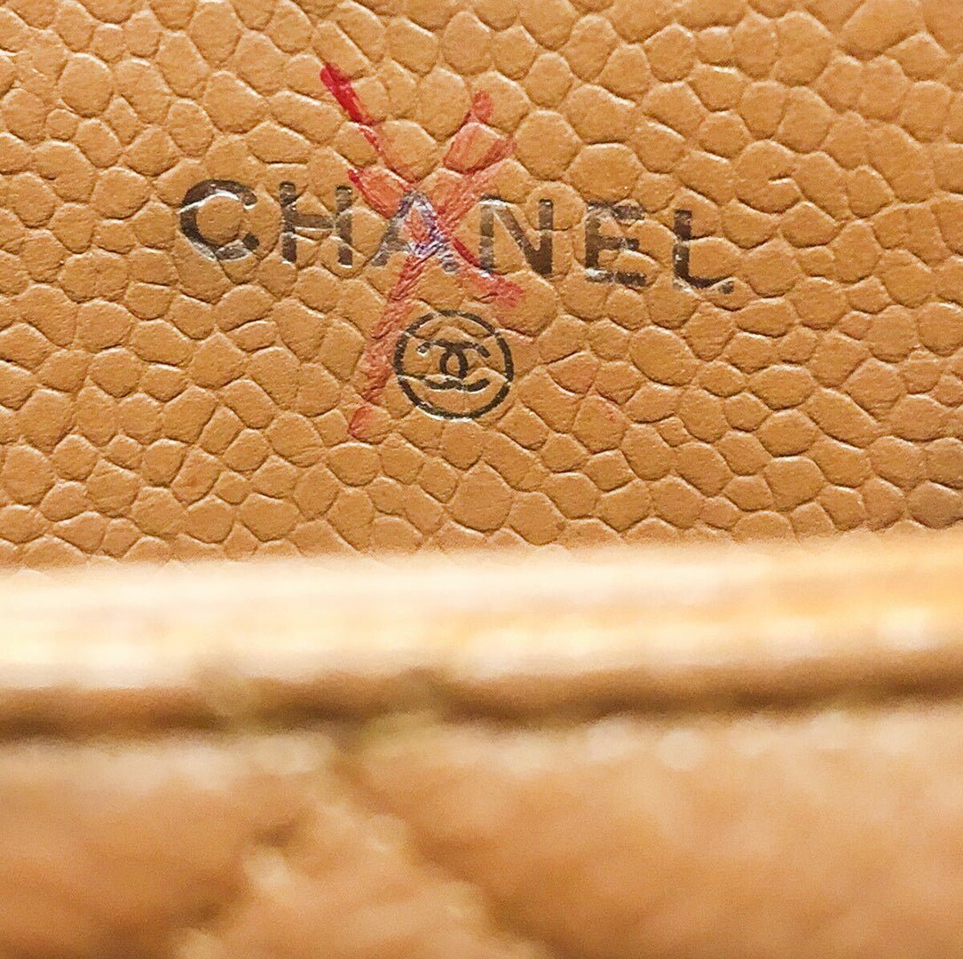 CHANEL CC Brown Quilted Leather iPad Cover Case