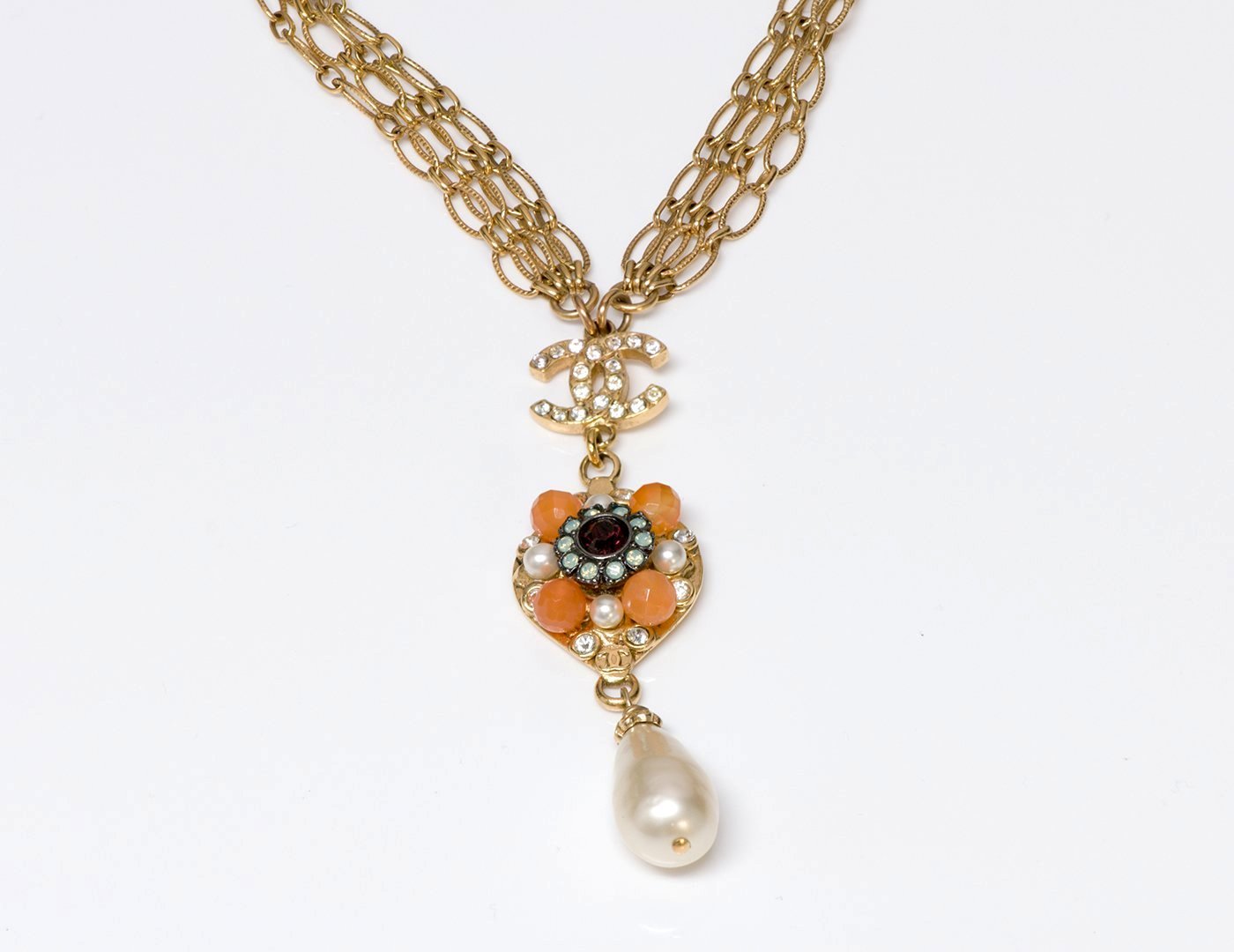 Chanel CC Crystal Pearl Necklace - DSF Antique Jewelry