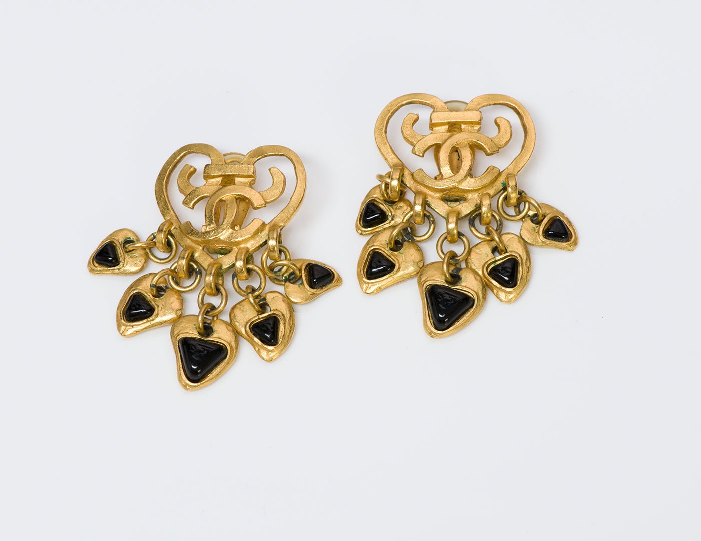 Chanel CC Heart Gripoix Earrings - DSF Antique Jewelry