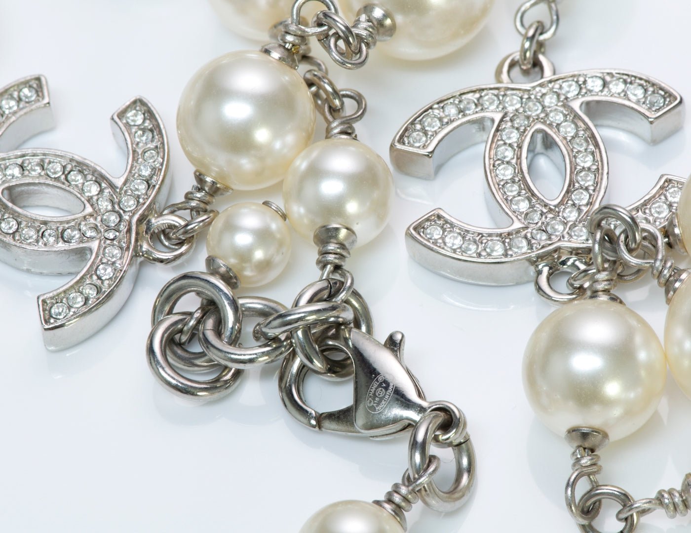 Chanel CC Infinity Pearl Crystal Necklace