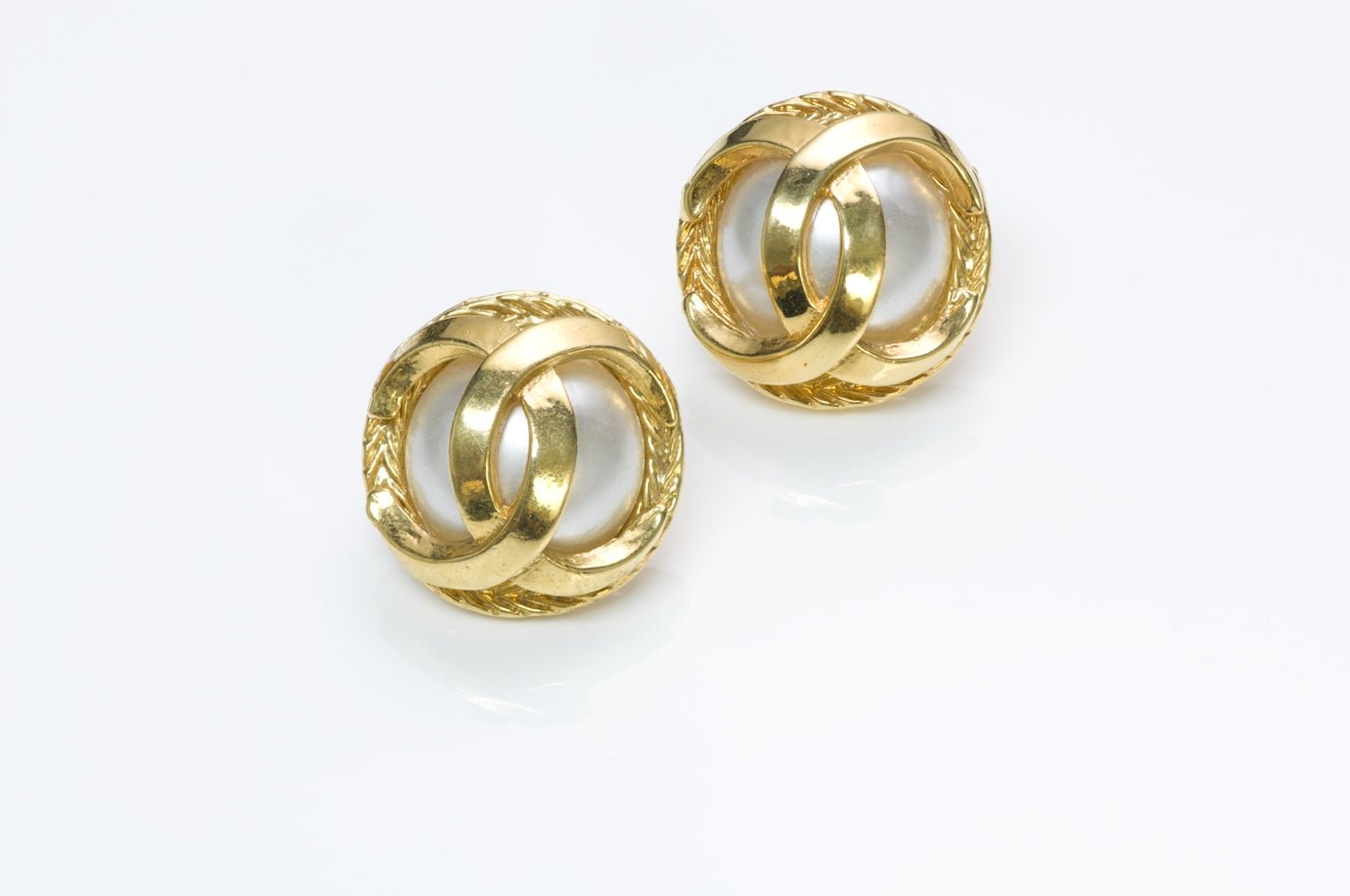 Chanel CC Pearl Earrings - DSF Antique Jewelry