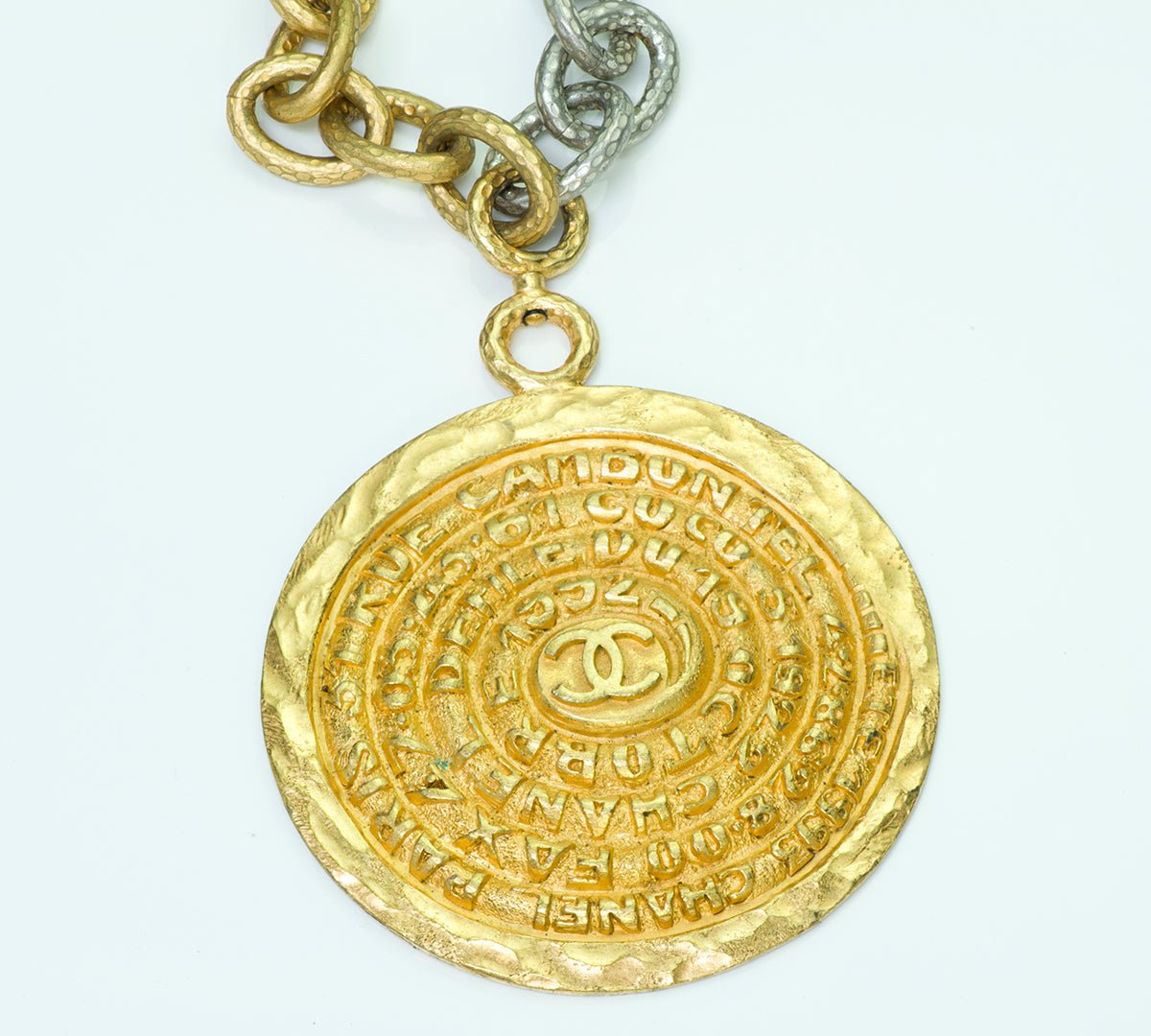 Chanel CC Spring 1993 Medallion Chain Necklace - DSF Antique Jewelry