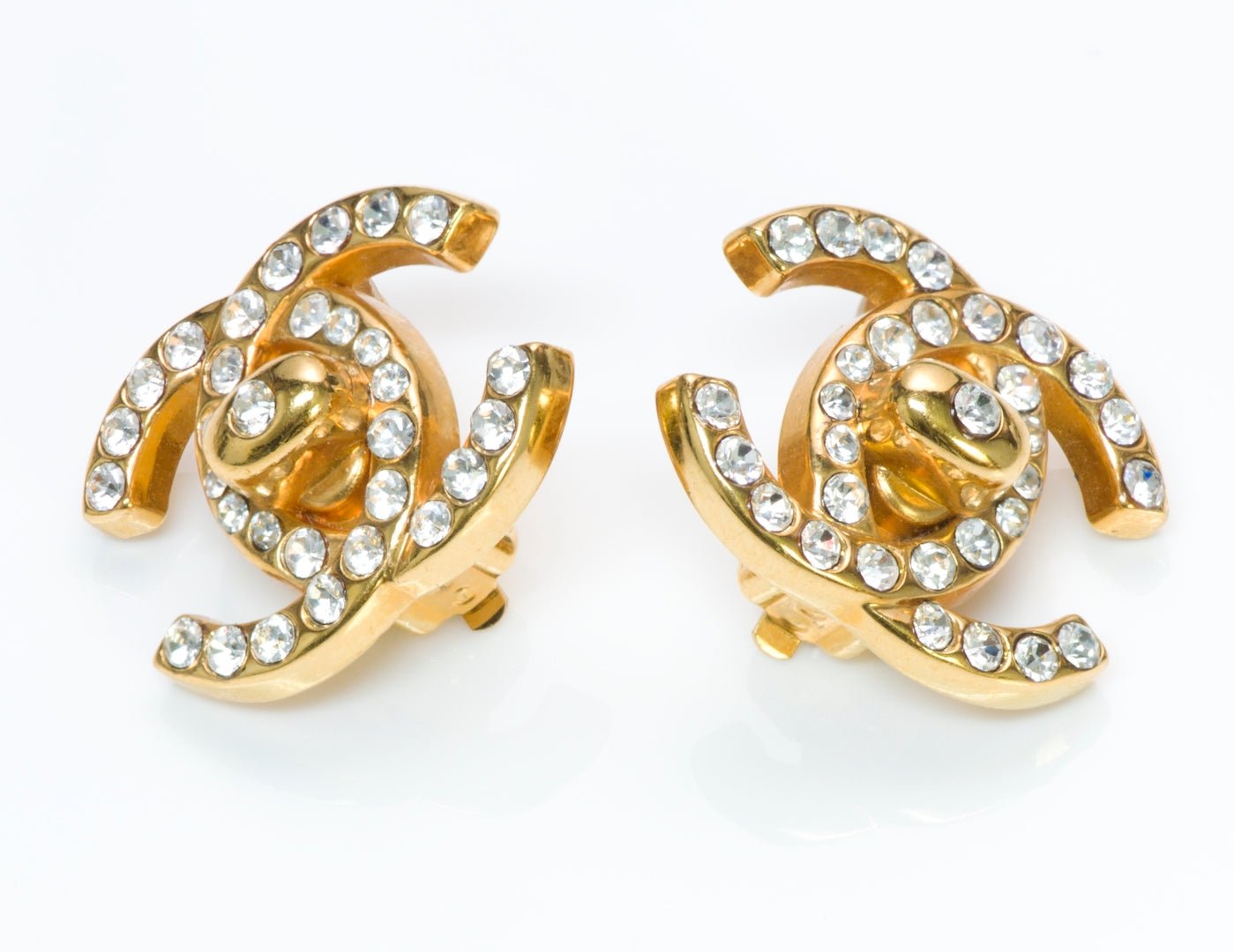 Chanel CC Turn Lock Earrings - DSF Antique Jewelry
