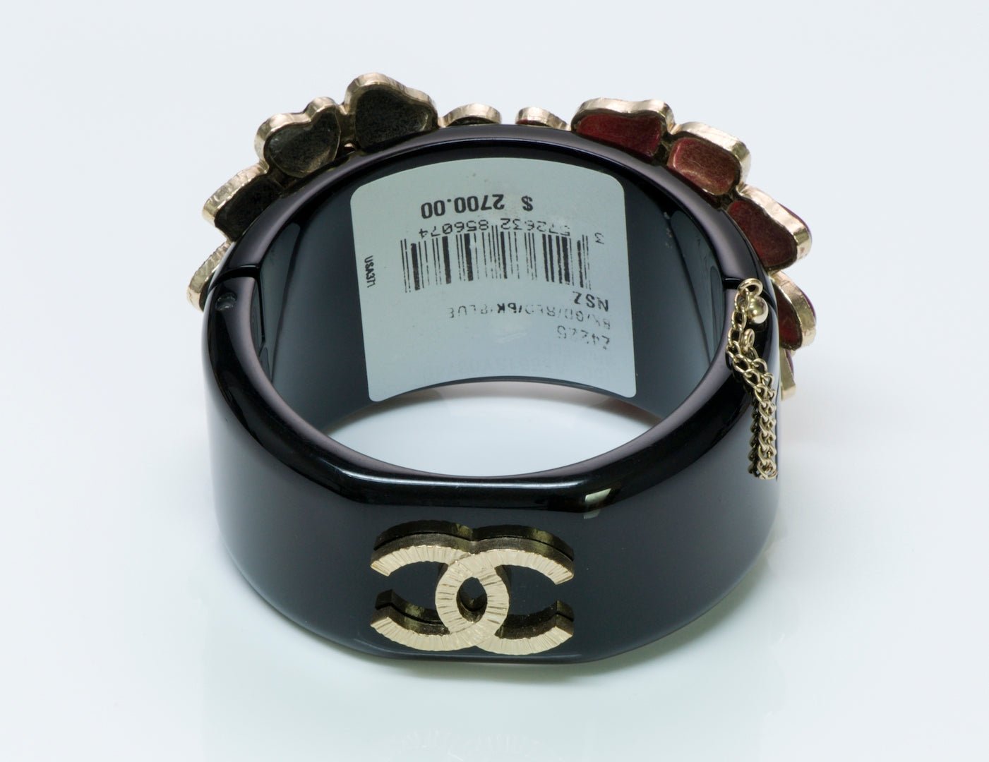 Chanel Gripoix Flower Bangle Bracelet