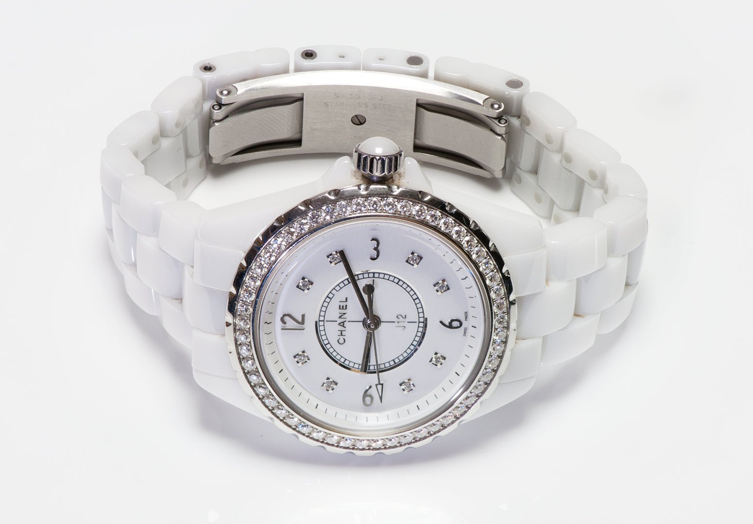 Chanel J12 Diamond White Ceramic Women's Watch - DSF Antique Jewelry
