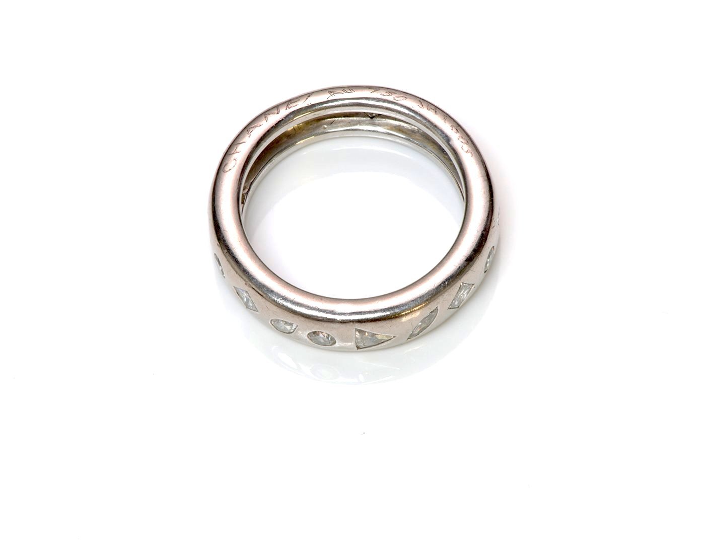 Chanel Multi-Shaped Diamond 18K Gold Band Ring