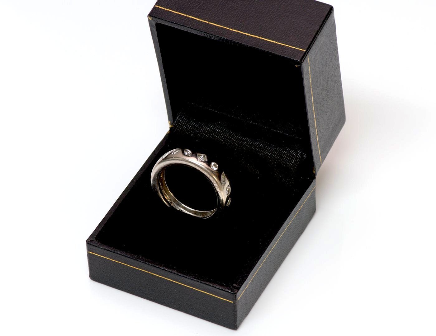 Chanel Multi-Shaped Diamond 18K Gold Band Ring