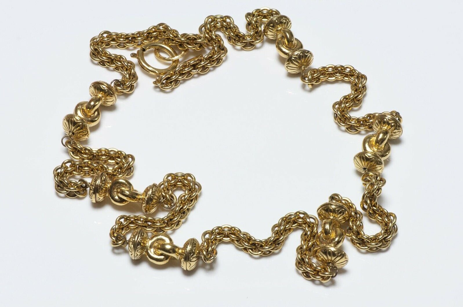 CHANEL Paris 1970’s Byzantine Style Sautoir Chain Necklace