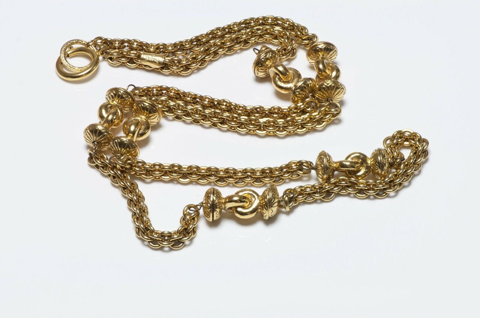 CHANEL Paris 1970’s Byzantine Style Sautoir Chain Necklace