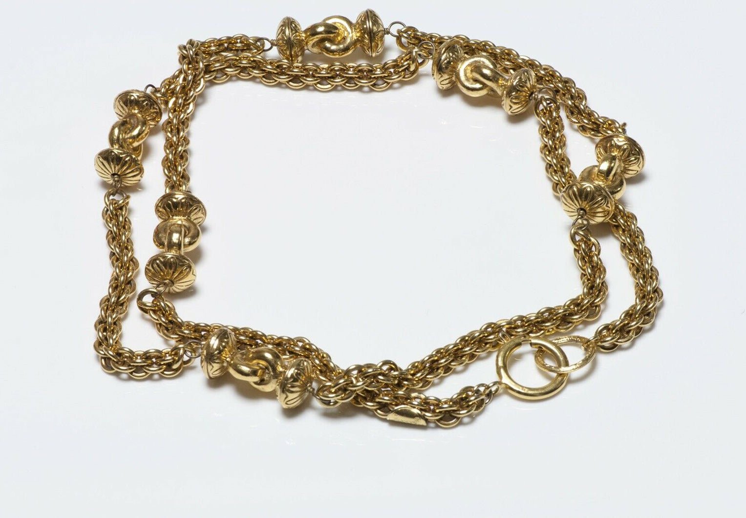 CHANEL Paris 1970’s Byzantine Style Sautoir Chain Necklace - DSF Antique Jewelry