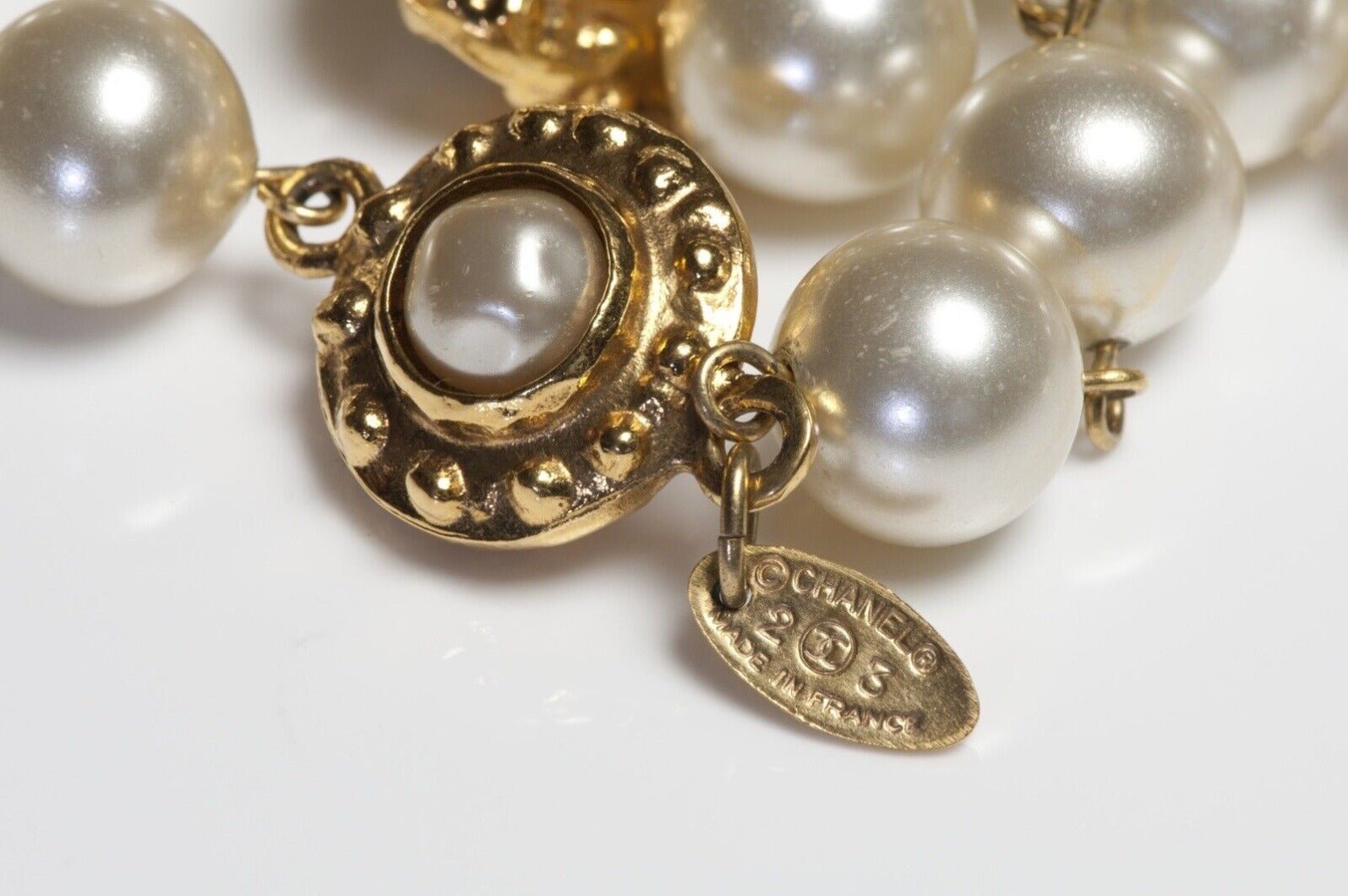 CHANEL Paris 1980’s Byzantine Style Extra Long Pearl Sautoir Necklace